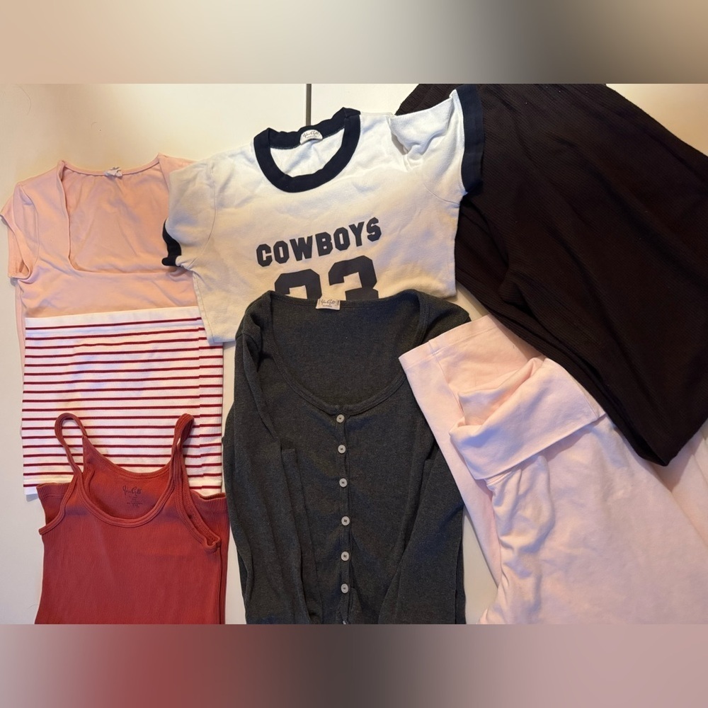 Lot of 7 teen girl clothing items, John Galt, Garage, H&M, Brandy Melville